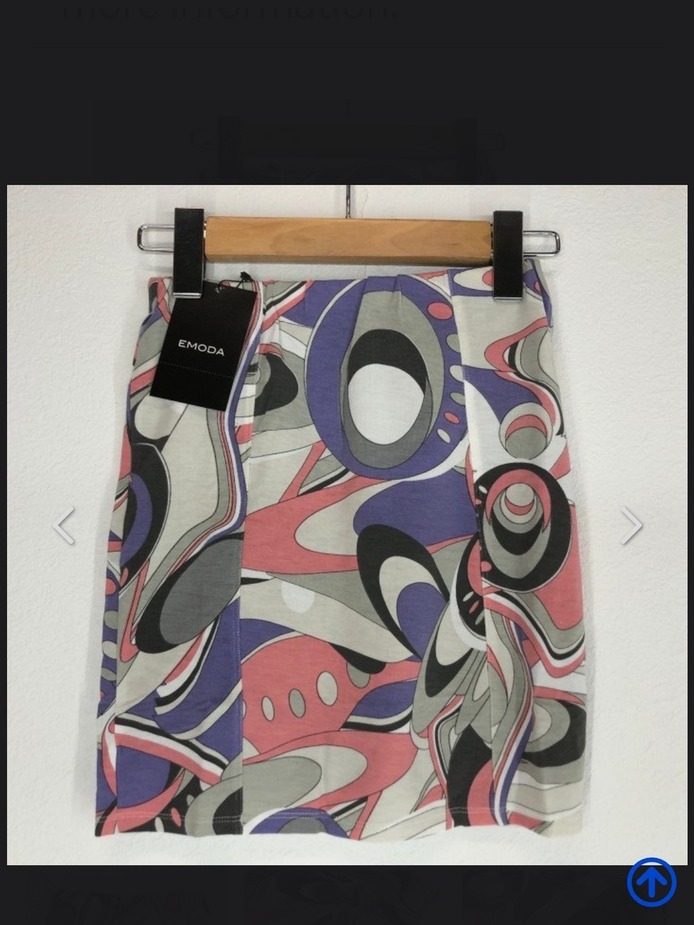 Japan EMODA Pink, Purple & Black Abstract Print Mini Skirt. New